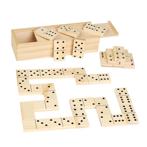 Sharplace Dominos-Set, Puzzlespiel, Geschenk, Stapeln mit Holzkoffer, logisches Denkspiel, Brettspiel für Erwachsene, Jungen, Mädchen, Party, Sharplace Dominos-Set, Puzzlespiel, Geschenk, Stapeln mit Holzkoffer, logisches Denkspiel, Brettspiel für Erwachsene, Jungen, Mädchen, Party, von Sharplace