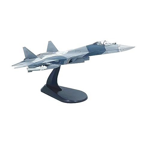 Sharplace Druckgusslegierungsmodell 1/100 Russland SU57 Invisible Fighter Erwachsene Geschenke Flugzeug Flugzeug für Regal Schrank, Büro, Bar, von Sharplace