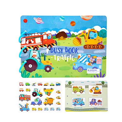 Sharplace Faltbares, Paster-Szenenbuch, Stickerbuch zum frühen Lernen für Spielgeburtstage, Transport Sharplace Faltbares, Paster-Szenenbuch, Stickerbuch zum frühen Lernen für Spielgeburtstage, Transport von Sharplace