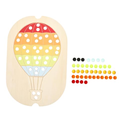 Sharplace Farbform Sorting Toy Brettspiel Holzfliesen Kinder Spielzeug Kinder Sensorisches Tablett Frühschulspielzeug für Kleinkinder Kinder Kinder, 1 Set Ballon von Sharplace