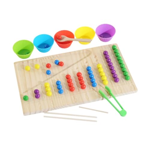 Sharplace Farbsortierspielzeug, passendes Spiel, Feinmotorik-Spielzeug, Mathematik-Zählspielzeug, Montessori-Mathe-Perlen, Zählspielzeug für Kinder, von Sharplace