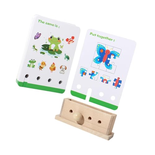 Sharplace Form Puzzle Karteikarten Spielzeug Farberkennung Montessori Form Muster Spielzeug Vorschule Motor Fähigkeiten Gehirn Teaser Puzzle, Schwieriges Level von Sharplace