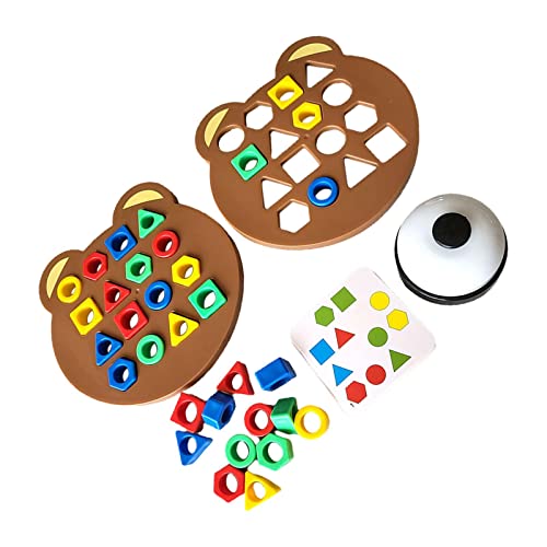 Sharplace Spielzeuge für Kinder zum Formenlernen, Formanpassung Spiel Farbsensorisches Lernspielzeug, Shape Matching Puzzle Game, Montessori Toys Sensorisches Lernspielzeug für Kinder, mit Glocke von Sharplace