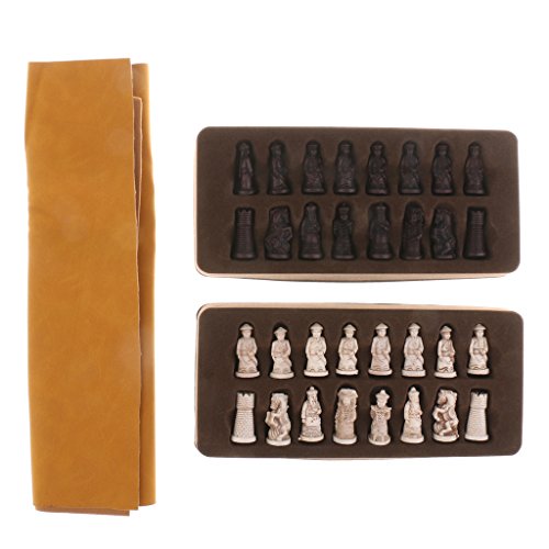 Sharplace Holz Chinesisches Schachspiel mit 32 Schachfiguren Xiangqi Set von Sharplace