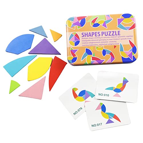Sharplace Holz Muster Blöcke Spaß Lernen Spielzeug für Alter 3 zu 9 Tangram Formen Puzzle Children Toys Set mit 50 KarteikarteniKarteikartenn ; 9 Sharplace Holz Muster Blöcke Spaß Lernen Spielzeug für Alter 3 zu 9 Tangram Formen Puzzle Children Toys Set mit 50 KarteikarteniKarteikartenn ; 9 von Sharplace