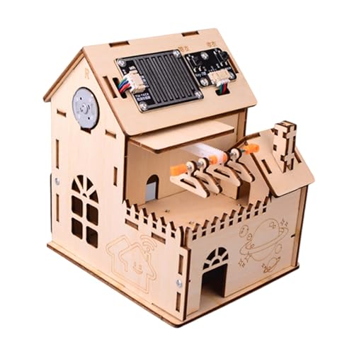 Sharplace Holz-Smart-Home-Kit, Lehrmittel, einfach zusammenzubauen, kreatives automatisches Licht, DIY-Elektronik-Kit für Schulkinder ab 6 Jahren von Sharplace