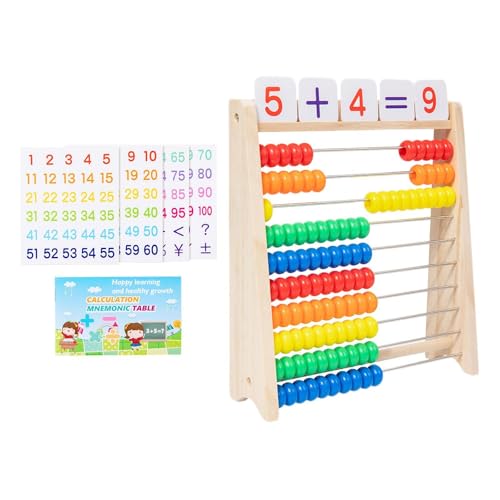 Sharplace Holzabakus für Kinder Mathematikspielzeug Holzrahmen Abacus Vorschule Lernspielzeug für Geschenk Alter 3+ Jahre alte Jungen Mädchen Kleinkinder von Sharplace