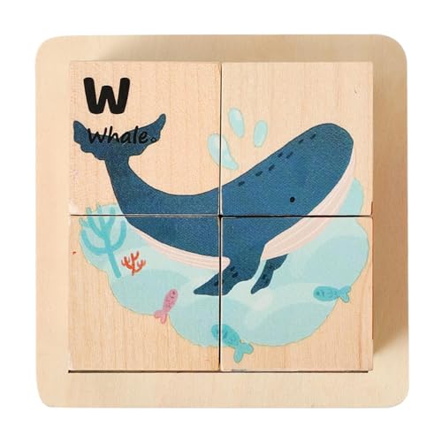 Sharplace Holzpuzzles, Holzblockspiele für Kinder, Vorschul-Lernspielzeug, Holzwürfelpuzzle, Tiererkennung für Jungen und Mädchen, Meerestier Sharplace Holzpuzzles, Holzblockspiele für Kinder, Vorschul-Lernspielzeug, Holzwürfelpuzzle, Tiererkennung für Jungen und Mädchen, Meerestier von Sharplace