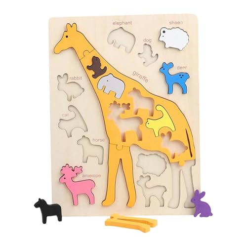Sharplace Holzpuzzles, Vorschul-Lernspielzeug, Geburtstags, kognitive Fähigkeiten, Lernspielzeug, Zuordnungsspiel, Vorschule, Alter 3+, Giraffe Sharplace Holzpuzzles, Vorschul-Lernspielzeug, Geburtstags, kognitive Fähigkeiten, Lernspielzeug, Zuordnungsspiel, Vorschule, Alter 3+, Giraffe von Sharplace