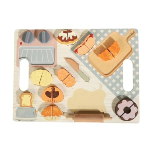 Sharplace Holzspielzeug-Backset für Lebensmittel, Küchenzubehör, Simulations-Schneidespielzeug, Spielset, Rollenspiel für, Jungen und Mädchen ab 3 Jahren, Brot Sharplace Holzspielzeug-Backset für Lebensmittel, Küchenzubehör, Simulations-Schneidespielzeug, Spielset, Rollenspiel für, Jungen und Mädchen ab 3 Jahren, Brot von Sharplace