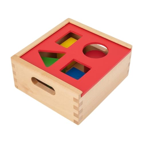 Sharplace Holzspielzeug zum Sortieren von Farbformen, 4 Formen aus Holz zum Lernen und Lernen, Sortierwürfel für geometrische Formenblöcke für Jungen und von Sharplace