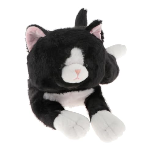 Sharplace Katze, Stofftier, Katzenpuppe, realistisch, kuschelig, für Kinderzimmer, Dekoration, Umarmungsspielzeug, Cartoon-Plüschpuppe für Jungen, Mädchen, Schwarz Sharplace Katze, Stofftier, Katzenpuppe, realistisch, kuschelig, für Kinderzimmer, Dekoration, Umarmungsspielzeug, Cartoon-Plüschpuppe für Jungen, Mädchen, Schwarz von Sharplace