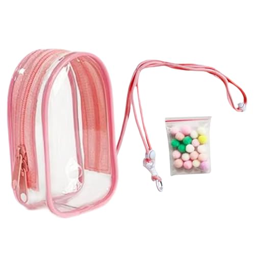 Sharplace Kleine Puppentasche, tragbare Outdoor-Puppentasche, Mini-Puppentasche, Tragetasche für Puppen aus PVC, Rosa Und Seilball von Sharplace