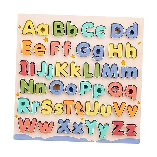 Sharplace Lern-ABC-Puzzle aus Holz, Vorschulspiel, Lehr-Requisite, Groß- und Kleinbuchstaben, Alphabet Lernen für Jungen, Mädchen, Kinder im Vorschulalter von Sharplace