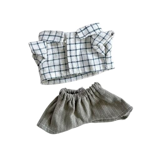 Sharplace Mini 6 Zoll Puppenkleidung, Puppenhosen-Outfits, bequem, Mädchen-Geschenk, entzückende Anzieh-Puppenkleidung für Mädchen, Anhängerpuppenkinder, GrÜn, 2 StÜck von Sharplace