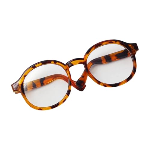 Sharplace Mini-Puppenbrille, Puppenkostümbrille, Miniatur-Modellzubehör für 17 cm große Jungenpuppen, Thanksgiving-Geschenke für Mädchenpuppen, Leopard von Sharplace