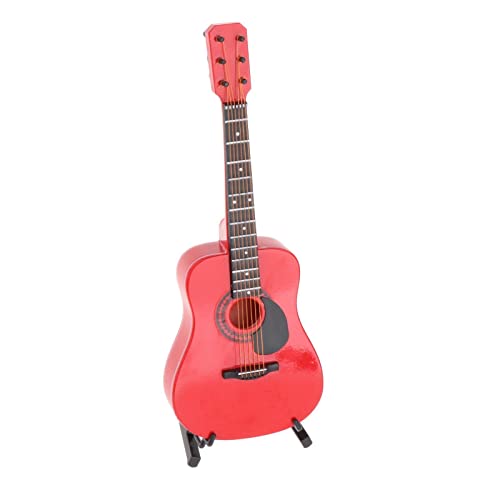 Sharplace Miniatur Gitarrenmodell mit Ständer 1:6 Elegantes von Sharplace