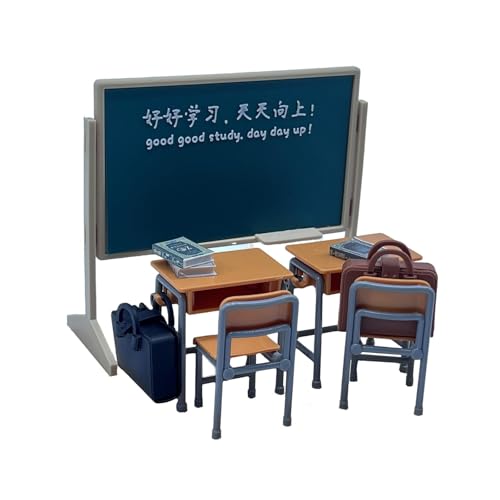Sharplace Miniatur-Tafeltisch und Stuhlmodell, Miniatur-Arbeitszimmer-Set, Maßstab 1/12, winzige Zimmerszene, Dekoration, Puppenhausmöbel Sharplace Miniatur-Tafeltisch und Stuhlmodell, Miniatur-Arbeitszimmer-Set, Maßstab 1/12, winzige Zimmerszene, Dekoration, Puppenhausmöbel von Sharplace