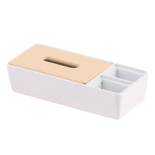 Sharplace Miniatur-Taschentuchbox für Puppenhaus, Taschentuchhalter, Modell, Moderne Mini-Aufbewahrungsbox für Heimwerker, Basteln, rechteckiges, Weiß Sharplace Miniatur-Taschentuchbox für Puppenhaus, Taschentuchhalter, Modell, Moderne Mini-Aufbewahrungsbox für Heimwerker, Basteln, rechteckiges, Weiß von Sharplace