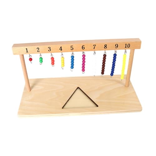 Sharplace Montessori-Aufhänger für farbige Perlentreppen, Lernen im Vorschulalter mit Perlen, Mathematik-Material, Perlenaufhänger für Kinder, 1 bis 10 von Sharplace