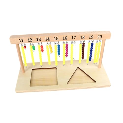 Sharplace Montessori-Aufhänger für farbige Perlentreppen, Lernen im Vorschulalter mit Perlen, Mathematik-Material, Perlenaufhänger für Kinder, 11 bis 20 von Sharplace