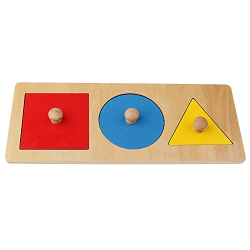 Sharplace Montessori Holzspielzeug Geometrische Körper, Mehrere Form Holz Geometrisches Puzzle Steckpuzzle Board Motor Skills Developmental Toy Lernspielzeug Geschenke für Kinder, Jungen, Mädchen von Sharplace