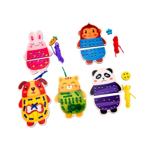 Sharplace Nähset mit Schnürkarten für Vorschulkinder und, Fädelaktivität, Entwicklung der Fantasie, Schnüren, Spiele, Nähkarten, Tier Sharplace Nähset mit Schnürkarten für Vorschulkinder und, Fädelaktivität, Entwicklung der Fantasie, Schnüren, Spiele, Nähkarten, Tier von Sharplace