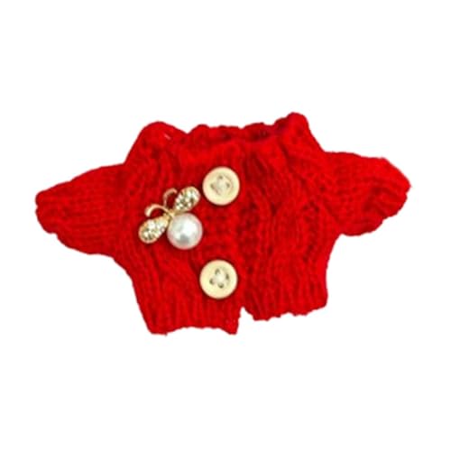 Sharplace Plüschfigur Pullover Machen Sie Ihre eigenen Puppen für Kinder Geburtstagsgeschenk Mode DIY Foto Requisiten Kostüme Puppenkleidung für 15 cm, Perlen von Sharplace