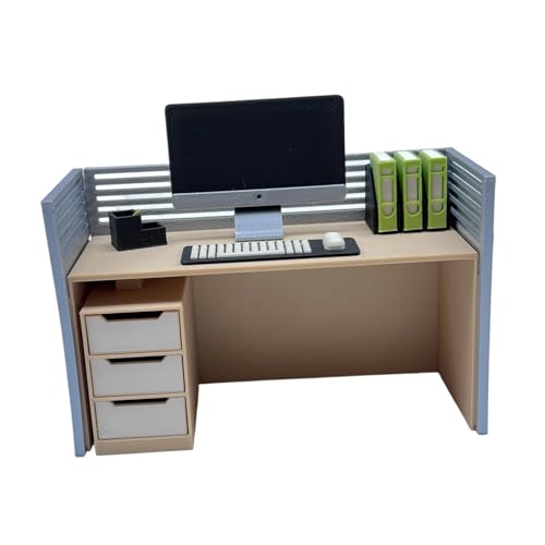 Sharplace Puppenhaus Dekoration Büromöbel Mini Computer Schreibtisch Modell 1/12 Miniatur Winziges Computer Modell Ornamente Rollenspiel Spielzeug, Set A Sharplace Puppenhaus Dekoration Büromöbel Mini Computer Schreibtisch Modell 1/12 Miniatur Winziges Computer Modell Ornamente Rollenspiel Spielzeug, Set A von Sharplace