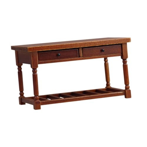 Sharplace Puppenhaus-Miniatur-Holztisch, Mini-Schreibtisch, Modell im Maßstab 1:12, mit Schublade, Puppenhaus-Möbelzubehör Sharplace Puppenhaus-Miniatur-Holztisch, Mini-Schreibtisch, Modell im Maßstab 1:12, mit Schublade, Puppenhaus-Möbelzubehör von Sharplace