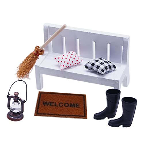 Sharplace Puppenhaus Möbel Ornamente Aus Holz Im Maßstab 1:12, Hocker, Gartenlandschaft, Dekorationen, Dekorative Holzbank für Puppenhäuser, DIY Einrichtun Sharplace Puppenhaus Möbel Ornamente Aus Holz Im Maßstab 1:12, Hocker, Gartenlandschaft, Dekorationen, Dekorative Holzbank für Puppenhäuser, DIY Einrichtun von Sharplace