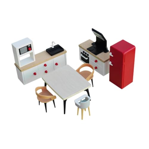 Sharplace Puppenhaus-Möbelset, Rollenspiel-Spielzeug, DIY-Teil, Klassische Simulation, Puppenhaus-, Miniatur-Möbelspielzeug für Kleinkinder ab 3 Jahren, Roter Kühlschrank Sharplace Puppenhaus-Möbelset, Rollenspiel-Spielzeug, DIY-Teil, Klassische Simulation, Puppenhaus-, Miniatur-Möbelspielzeug für Kleinkinder ab 3 Jahren, Roter Kühlschrank von Sharplace