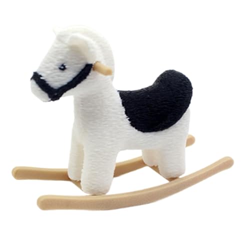 Sharplace Puppenhaus Schaukelpferd Mini Niedlich Cockhorse Zubehör Sammlung Kindergarten Spielzeug Desktop Ornament Skulptur Festival Dekoration, Weiß Sharplace Puppenhaus Schaukelpferd Mini Niedlich Cockhorse Zubehör Sammlung Kindergarten Spielzeug Desktop Ornament Skulptur Festival Dekoration, Weiß von Sharplace