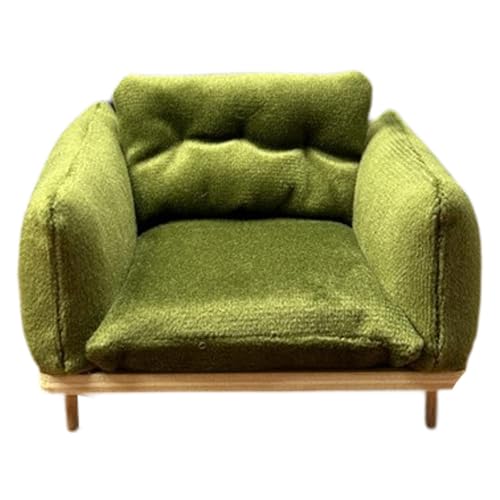 Sharplace Puppenhaus-Sessel 1: 12 Puppenhaus-Dekoration, Szenendekoration, Elegantes dekoratives realistisches modernes winziges Modell, Mini-Sofa-Modell, GrÜn Sharplace Puppenhaus-Sessel 1: 12 Puppenhaus-Dekoration, Szenendekoration, Elegantes dekoratives realistisches modernes winziges Modell, Mini-Sofa-Modell, GrÜn von Sharplace