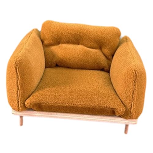 Sharplace Puppenhaus-Sessel 1: 12 Puppenhaus-Dekoration, Szenendekoration, Elegantes dekoratives realistisches modernes winziges Modell, Mini-Sofa-Modell, Orange Sharplace Puppenhaus-Sessel 1: 12 Puppenhaus-Dekoration, Szenendekoration, Elegantes dekoratives realistisches modernes winziges Modell, Mini-Sofa-Modell, Orange von Sharplace