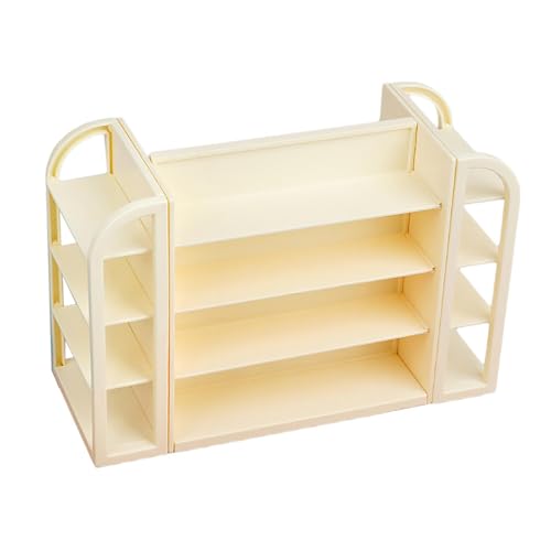 Sharplace Puppenhausregale Puppenhaus Miniatur Supermarkt Regale Vitrine Display Rack 4 Ebenen 1: 12 Miniatur Puppenhaus Regal, Beige von Sharplace