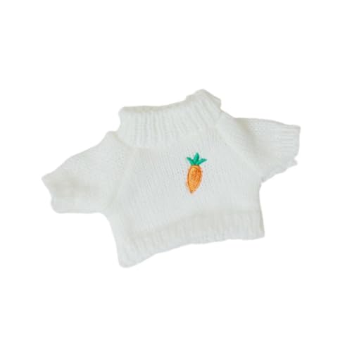 Sharplace Puppenkleidung Puppenpullover Accessoire Bequeme süße Dekoration Anziehen Dekorieren 20cm Anhänger Puppen Puppenoberteil Puppenbekleidung, Weiß von Sharplace