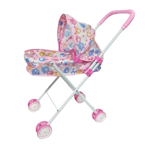 Sharplace Puppenwagen, Schiebewagen, Spielzeug, Koordination, interaktives, zusammenklappbares Simulations-Kinderwagen-Spielzeug, Rollenspiel für Ferienhaus, Rot Sharplace Puppenwagen, Schiebewagen, Spielzeug, Koordination, interaktives, zusammenklappbares Simulations-Kinderwagen-Spielzeug, Rollenspiel für Ferienhaus, Rot von Sharplace