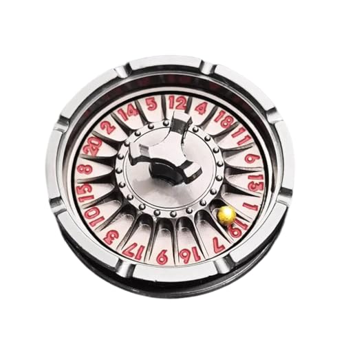 Sharplace Roulette-Würfel, mechanischer Würfel, Rollwürfel, einzigartiger D20-Tischspiel-Plattenspieler, rotierende Roulette-Würfel aus Metall für, Schwarz von Sharplace