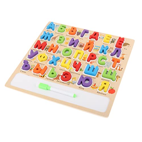 Sharplace Russisches Alphabet, Puzzle-Wort, Aktivitäten, Holz, passendes Puzzle-Set, Spielzeug für Babys, Option 2 von Sharplace