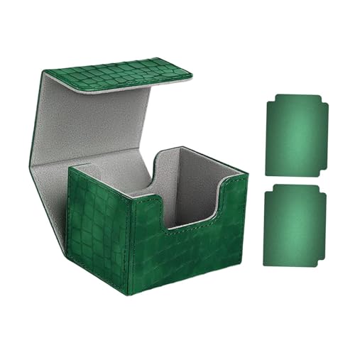 Sharplace Sammelkarten-Deckbox, Spielkarten-Organizer, Organizer, Halter, Aufbewahrung für Kinder, mit Kartenteilern für Sammelkarten TCG, GrÜn von Sharplace