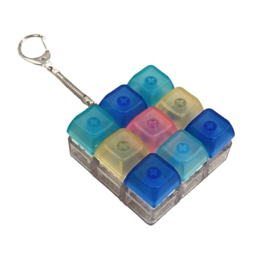 Sharplace -Schlüsselanhänger, 9-Tasten-, neuartige kompakte mechanische Tastentaste, Zappel-Taste als Geschenk für Schule, Büro, Zuhause, Style C Sharplace -Schlüsselanhänger, 9-Tasten-, neuartige kompakte mechanische Tastentaste, Zappel-Taste als Geschenk für Schule, Büro, Zuhause, Style C von Sharplace