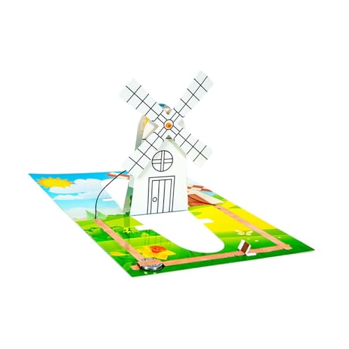 Sharplace Science Windmill Generator Kit Windgenerator DIY Lernspielzeug Physik Wissenschaft Experiment Set Model für Mädchen Jungen Kinder von Sharplace