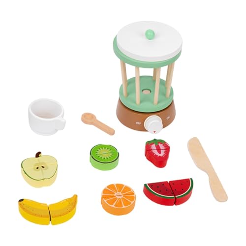 Sharplace Simulation Holzküchenspielzeug Rollenspielspielzeug Fähigkeitsentwicklung Frühes Lernen Pretend Food Set für Mädchen Jungen Alter 3 4 5 6, Entsafter von Sharplace