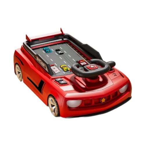 Sharplace Simulations-Rennauto-Spielzeug, frühes pädagogisches sensorisches Spielzeug, Autositze, Spielzeug, Rennauto-Spiel mit Musik für Kinder, Rot von Sharplace