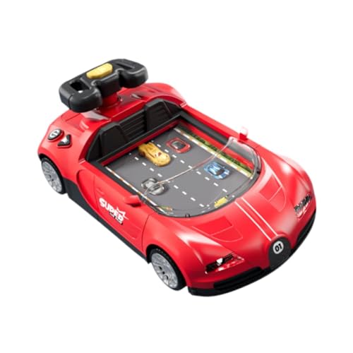 Sharplace Simuliertes Rennauto-Fahrspiel, Kinder-Rennabenteuerspiel mit Sound, Kinder-Rennherausforderung für Kinder, Mädchen und Jungen, Rot von Sharplace