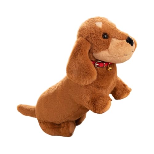 Sharplace Stofftier Welpe, kuscheliges Stofftier, 30 cm, süße Cartoon-Figur, Heimdekoration, Plüschtier Hund, weiche Hundepuppe aus Plüsch für Erwachsene und, Braun von Sharplace