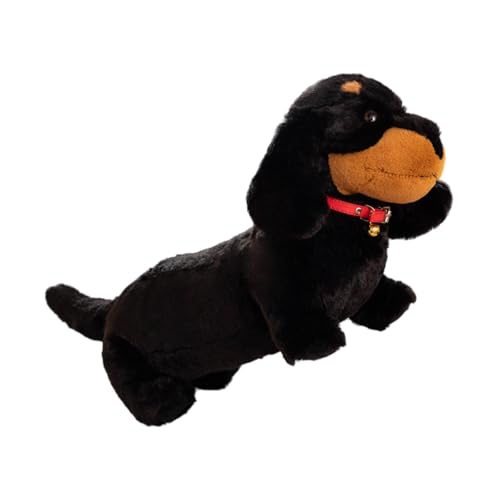 Sharplace Stofftier Welpe, kuscheliges Stofftier, 30 cm, süße Cartoon-Figur, Heimdekoration, Plüschtier Hund, weiche Hundepuppe aus Plüsch für Erwachsene und, Schwarz von Sharplace