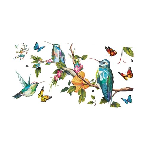 Sharplace Wandtattoo mit, Vögel, Wandaufkleber, Schmetterling, Blumen, auf für Schule, Hintergrund, Wohnzimmer Sharplace Wandtattoo mit, Vögel, Wandaufkleber, Schmetterling, Blumen, auf für Schule, Hintergrund, Wohnzimmer von Sharplace
