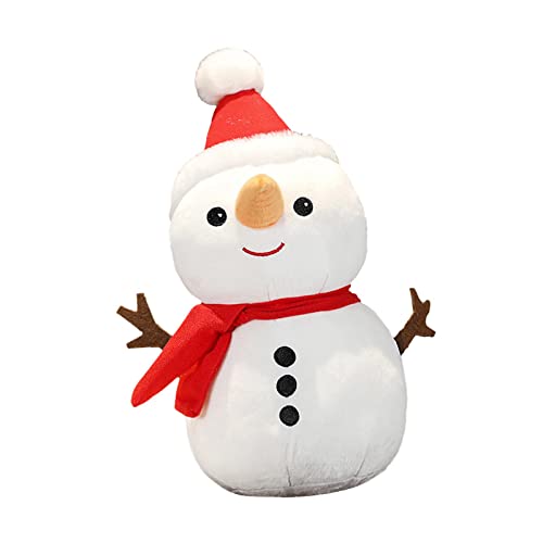 Sharplace Weihnachtsplüschtiere Schneemann Plüschpuppe Kuscheltier Schneemann Plüschtier für Jungen Mädchen Weihnachtsdekorationen Zuhause, Büro, Autoverzierung, 22CM von Sharplace